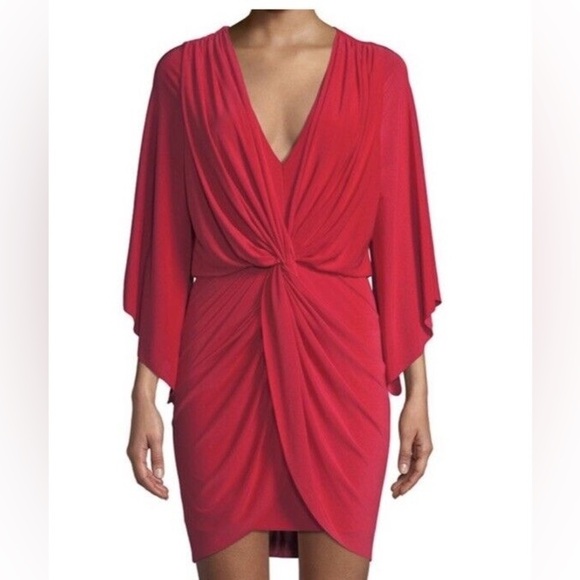 MISA Los Angeles‎ Teget Draped Mini Dress Size Medium - Picture 1 of 8